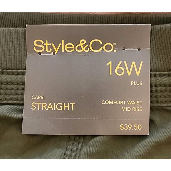 Style & Co Capri Cargo Pants (PLUS SIZE 16W);Bungee Hem - Picture 4 of 4